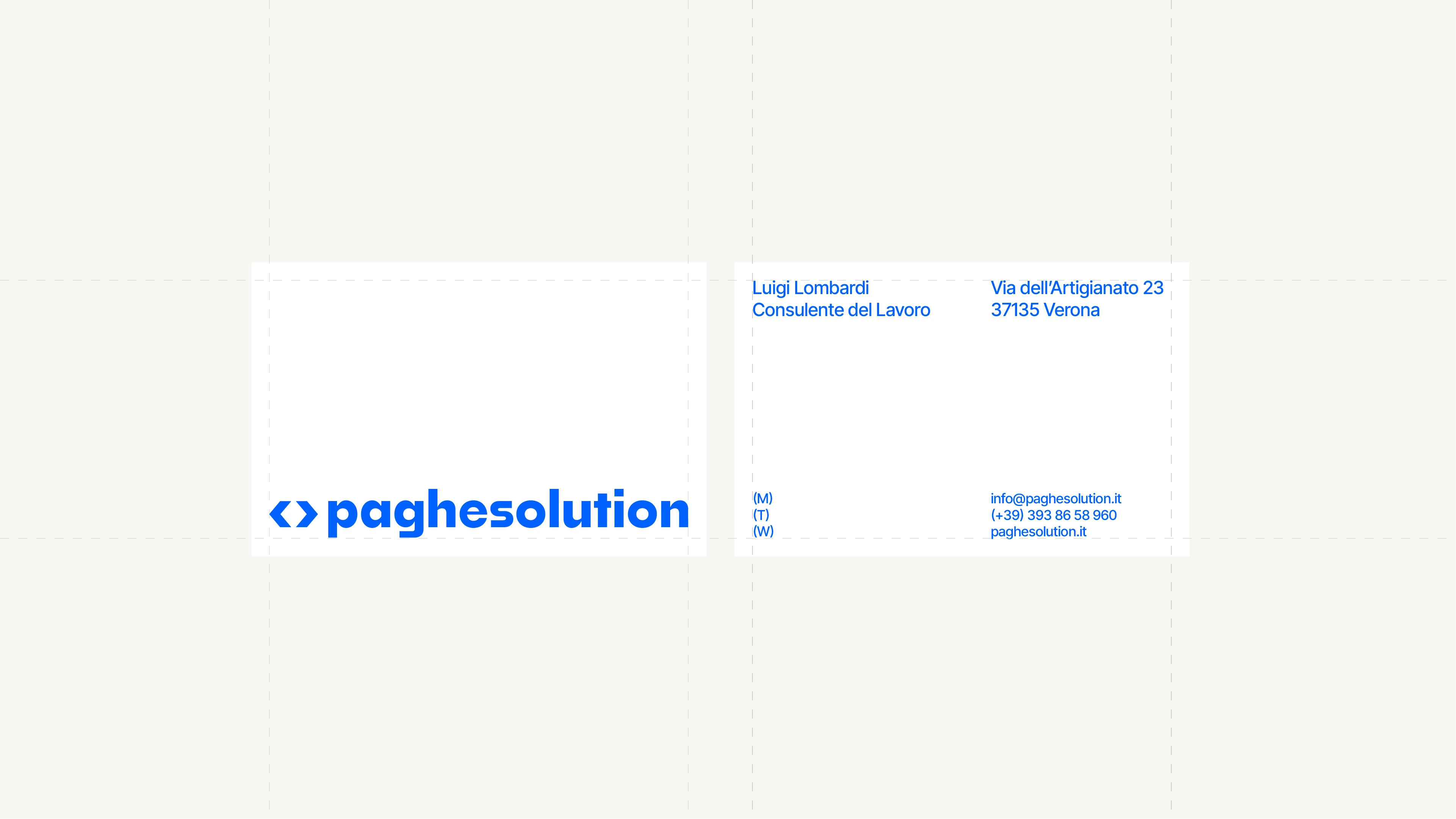 Design del biglietto da visita per uno studio professionale