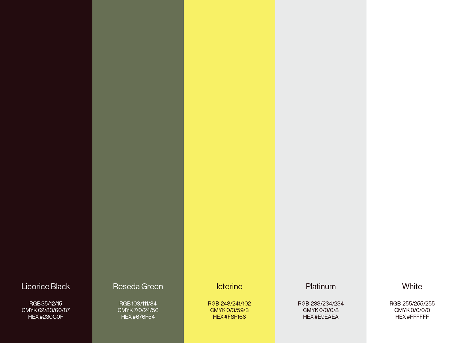Palette colori brand Sitres - schema cromatico